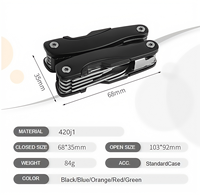 Vente chaude 12 en 1 ensembles d'outils multiples Cutter survie couteau pliant pince multifonctionnelle pince personnalisée cadeau