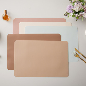 Modern Oval <b>Leather</b> <b>Placemat</b> Heat Insulating Waterproof Table Mat For Dining Set - Product Image 3