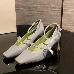 รองเท้าส้นสูงแฟชั่นสำหรับผู้หญิง รุ่น Evergreen สำหรับฤดูร้อน  วัสดุหนัง  หัวแหลมเล็ก  ส้นเข็มสูงพิเศษ  กันลื่น - Product Image 6