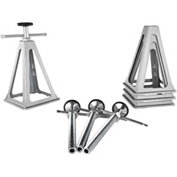 Cales de nivellement en aluminium, 4 pièces, 6000 lb, réglables de 11 à 17 pouces, pour le nivellement des camping-cars
