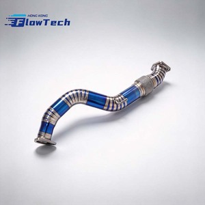 ท่อหน้า FlowTech Titanium Racing พร้อมเคลือบสีฟ้าไหม้ สำหรับ Honda Civic Type R FL5 2.0T K20C1 2023+ – ติดตั้งแบบ Direct Bolt-On - Product Image 4