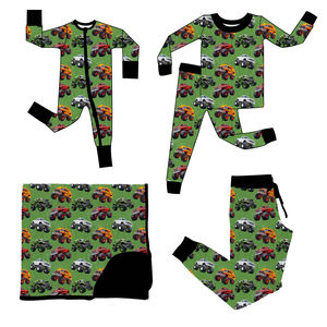 Personalizado bambú mamá y yo trajes mujeres Jogger pantalón niños pijamas Zippy bebé manta perro manchado bambú familia juego trajes - Product Image 4