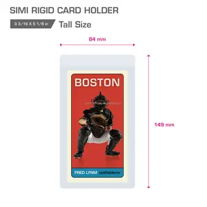 Kademeli kart gönderme için 200 Ultra temizle yarı sert kart tutucu ticaret basketbol spor koruyucu kart kol Saver 1 PVC