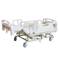 Lit d'hôpital pour personnes âgées, lit de soins à domicile manuel pour patients âgés, lit de soins multifonctionnel manuel avec toilette