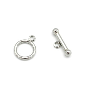 Connecteur de boucle OT en acier inoxydable pour la fabrication de bracelets, fermoir rond pour bijoux, accessoires DIY, couleur or et argent - Product Image 5