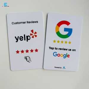 Cartes de commentaires en PVC de haute qualité personnalisables <span class=keywords><strong>Google</strong></span> Reviews cartes de visite Mini Tag NFC Communication pour l'adhésion à l'hôtel - Product Image 4