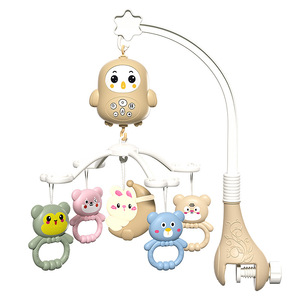 Móvil Giratorio con Melodía Relajante, Móvil <span class=keywords><strong>para</strong></span> Cuna con Luces LED y Sonajeros Colgantes Suaves - Product Image 5