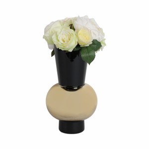 Vaso in Vetro Scultoreo Moderno con Silhouette Sovrapposte, Vaso Decorativo per Fiori per Soggiorno e Arredamento Casa - Product Image 2