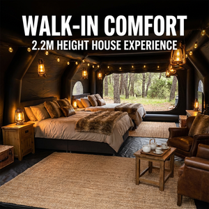 YYD 10.5 ㎡   Tente de <span class=keywords><strong>camping</strong></span> gonflable 2,2 m de hauteur, 35 kg, robuste, installation en 2-3 minutes, pompe 800 W, imperméable 3000 mm, 4 saisons - Product Image 4