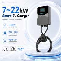 Borne de Recharge Murale Intelligente AC pour Véhicules Électriques (VE) 7KW 11KW 22KW avec Contrôle par APP et Wi-Fi pour Usage Domestique et Commercial