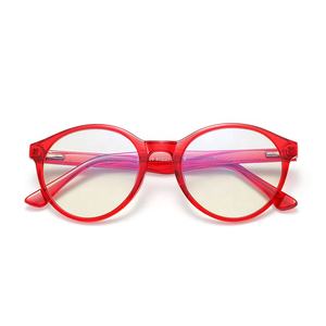 高品質レトロファッション丸型光学眼鏡フレームブルーライトブロックレッドミラーレンズ付き - Product Image 5