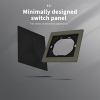 Interruptores y Enchufes de Pared WESA Ultrafinos con Botón Pulsador EU 1/2/3 Vías, Enchufe de Alimentación de 1 Vía, Combinación Libre, Diseño Moderno de Lujo