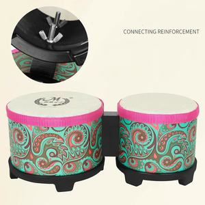 Instrument de percussion Orff, bongo de 5 et 6 pouces, tambour africain en peau de chèvre pour accompagnement et performance - Product Image 2