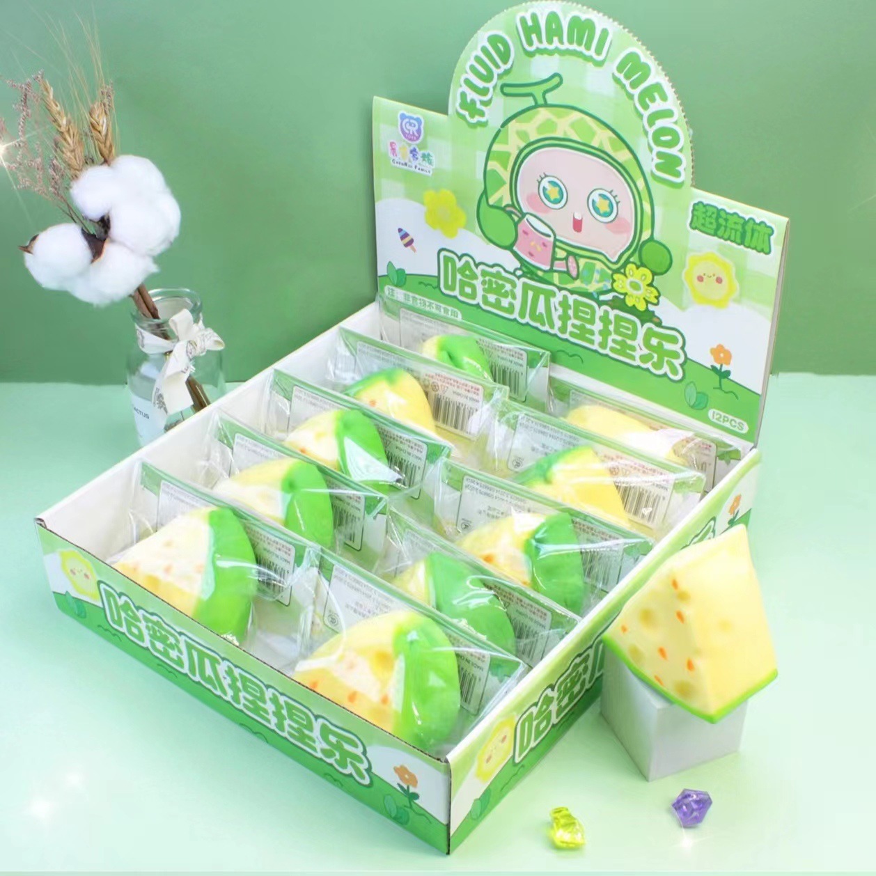 Bolsa de melón hami fluido con tarjeta, compra 12 con caja.