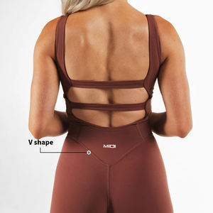 MIQI Tissus Chauds Style Dos Nu Séchage Rapide Leggings De Sport Combinaison Femmes Outwear Fitness Yoga <span class=keywords><strong>Body</strong></span> pour Grande Fille - Product Image 4