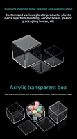 Boîte en acrylique transparente, boîte de présentation en plexiglas personnalisée avec couvercle/boîte de présentation de bonbons coulissante