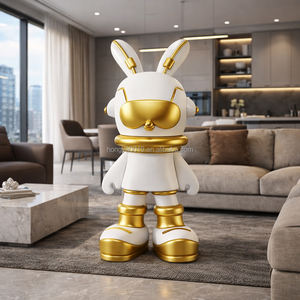 Statue de <span class=keywords><strong>lapin</strong></span> astronaute en résine sur mesure, grande taille, pour décorations, meuble TV, côté canapé, chambre à coucher, artisanat en résine, décoration - Product Image 3