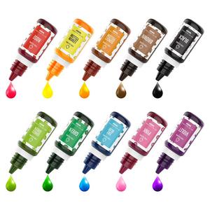 Ăn được thực phẩm màu nhuộm thiết lập 10 màu sắc tập trung chất lỏng flavorless Neon đóng băng màu sắc cho bánh trang trí, nướng, nấu ăn - Product Image 1