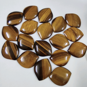 Amarillo Tigereye varios tamaños forma libre cabujón joyería ajuste - Product Image 3