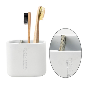 Juego de baño moderno ecológico de 4 piezas, dispensador de jabón de poliresina decorativo, soporte para cepillo de dientes, vaso, jabonera para Baño - Product Image 3