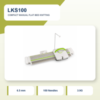 Machine à tricoter manuelle compacte LKS100 pour lit simple, 100 aiguilles, pas de 6,5 mm, idéale pour les cours de tricot, les salles d'échantillonnage et les projets d'artisanat