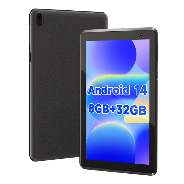 7-Inch IPS Display Android 14.0 Tablet 2.0GHz Quad-Core 8GB RAM + 32GB Storage 2MP Camera Wi-Fi Capacitive Touchscreen Tablet PC
