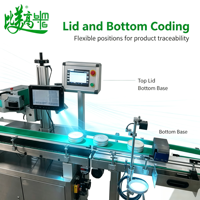 Machine de marquage laser standard GS1 pour les boîtes de lait en poudre, avec vérification visuelle du code et séparation automatique des produits non conformes