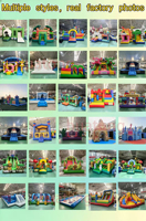 Aire de jeux combinée gonflable pour enfants de château sautant de rebond d'air de PVC commercial avec la maison de rebond de glissière pour des locations de partie