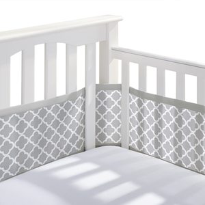 Protège-matelas respirant à quatre côtés pour lit bébé pleine grandeur, protégeant les jambes et les bras de bébé - Product Image 3