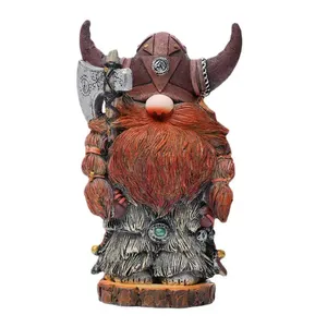Figuras de Poliresina, Estatua de Guerrero <span class=keywords><strong>Vikingo</strong></span> Nórdico, Gnomo de Jardín, Muñeco Enano, Adornos de Elfos, Decoración para Exteriores - Product Image 1