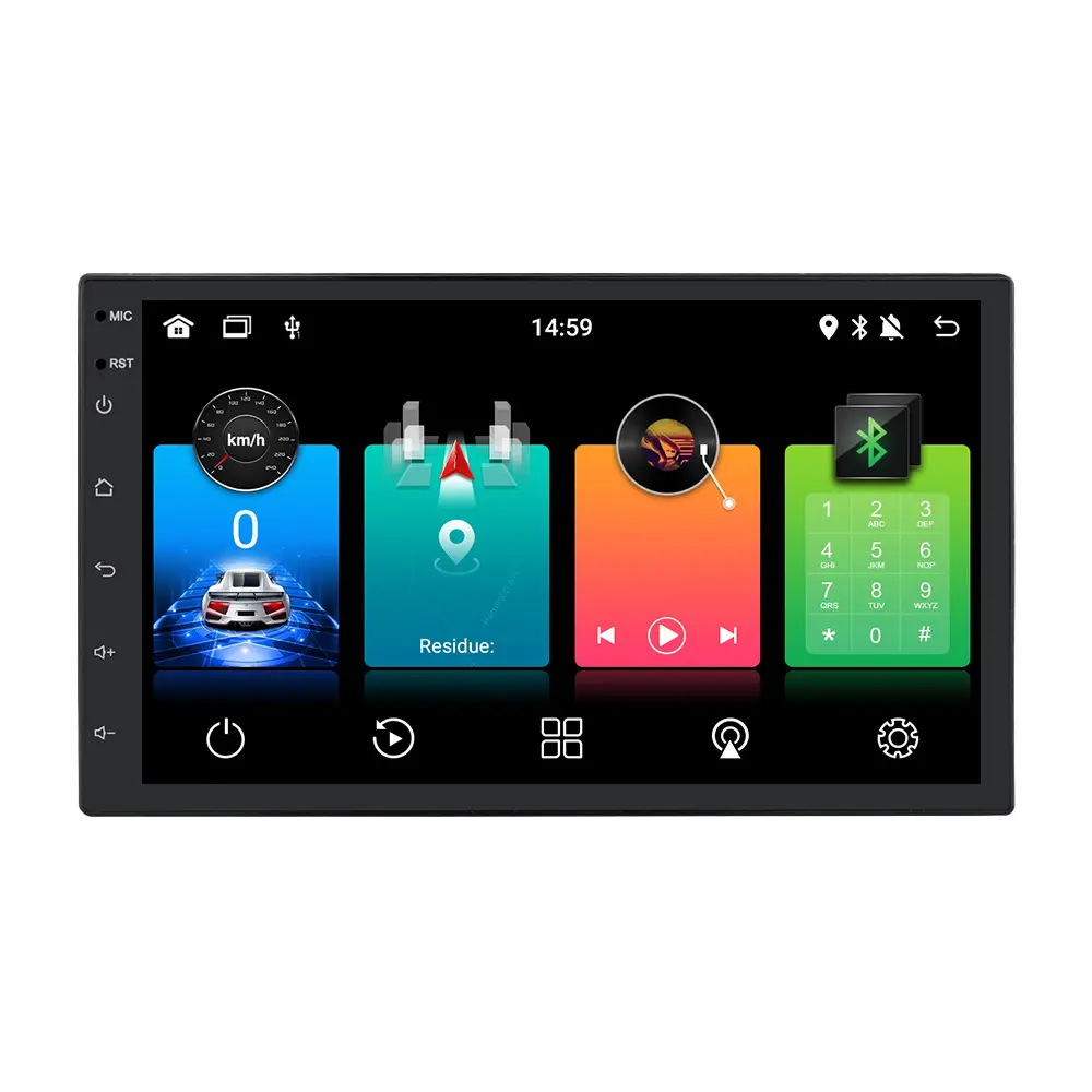 7'' 2 Din Car Radio Android 9.0 Gps Navi Car Screen For Apple Carplay & Android Auto Fm Autoradio Multimedia Bt Mirror Link