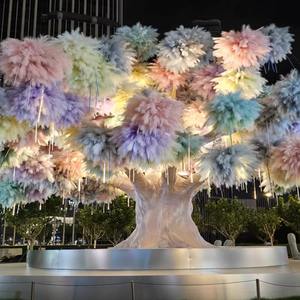 Árbol de fuegos artificiales simulados hecho a mano de gran tamaño, pieza decorativa para centros comerciales y hoteles, ambiente festivo, punto de fotografía con exhibición creativa - Product Image 3
