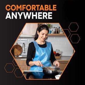 Tabliers jetables en plastique bleu, emballés individuellement, imperméables, en PE 1 mil, idéaux pour la cuisine et la restauration - Product Image 4