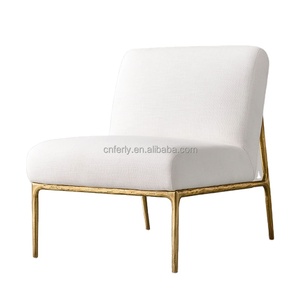 FERLY moderno comedor de lujo Senador Marco de latón decoración de sala de estar silla sin brazos muebles de comedor - Product Image 3