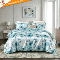 Vente en gros d'usine, ensemble de literie en satin 100% coton, 4 pièces, emballage personnalisé, marque privée