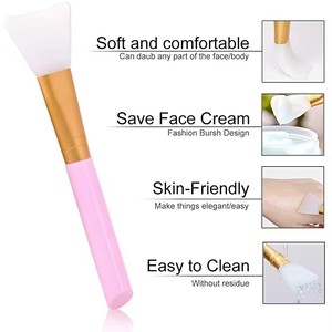 Double Sided Soft Tip <b>Silicone</b> Brush Adjustable Handle DIY Facial Mask Mud Applicator <b>Tool</b> - Product Image 5