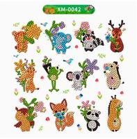 Kits de Peinture Diamant Série DIY – Jouet Créatif pour Enfants (Garçons et Filles) – Kits de Peinture Animaux – Art Complet à Piquer les Diamants