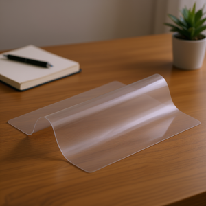 Protector de cubierta de mesa de plástico transparente de PVC, 1,5 mm de grosor, 12 x 12 pulgadas, protector de escritorio impermeable para mesa de escritorio - Product Image 2