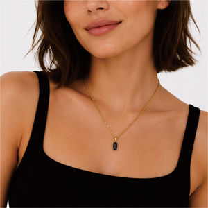 Collar de Joyería de Moda de Lujo Personalizado con <span class=keywords><strong>Cadena</strong></span> <span class=keywords><strong>Cubana</strong></span> de Circonitas de Colores, Impermeable y Resistente a la Decoloración, de Acero Inoxidable con Baño de <span class=keywords><strong>Oro</strong></span> de 18K - Product Image 1