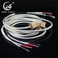 Câble Haut de Gamme YIVO XSSH Plaqué Argent pour Amplificateur Audio HIFI vers Haut-parleur Principal, Câble de Connexion en Cuivre OFC, Fil Audio DIY