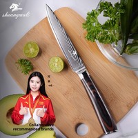 Couteau utilitaire Damas en acier VG10, lame 67 couches, manche en bois Pakka, outil de cuisine pour la maison, le barbecue, le camping en plein air, la randonnée, vente en gros