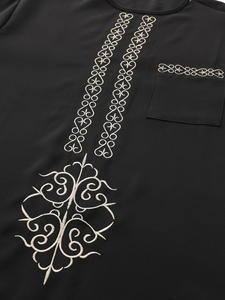 Traje tradicional africano para hombre, conjunto de patrón de estampado en caliente de alta calidad, camisa de manga larga, conjunto de pantalones largos de Color sólido, 2017 - Product Image 6