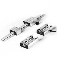 Riel de guía lineal de doble eje de aluminio con bloqueo SGR10 SGR15 SGR20, bloque deslizante de rodillos silencioso para CNC DIY y seguimiento de cámaras