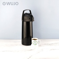 NUEVO Termo de Vidrio de 1l 1.9L con Bomba para Té Caliente 24 Horas, Termo de Café con Asa Portátil de WUJO