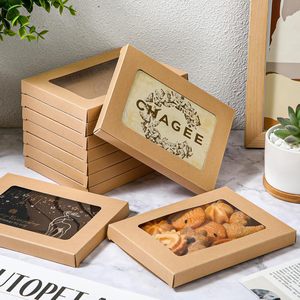 Caja de Almacenamiento para Tarjetas Postales de Papel Kraft con Ventana Transparente de PVC, Multiusos, para Tarjetas de Felicitación, Marco para Fotos, Carpeta, Embalaje - Product Image 4