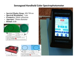เครื่องวัดสีแบบพกพา Sensegood 400-700 นาโนเมตร ความละเอียด 1 ระดับ รูรับแสงขนาดใหญ่ 28 มม. สำหรับพลาสติก กระดาษ ผ้า และพื้นผิวอื่นๆ น้ำหนัก 900 กรัม - Product Image 3