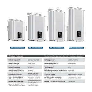 Pemanas Air Listrik Portabel Mini Tangki Batang Pancuran Geyser Elektrik 50l atau 50 Galon Pemanas Air Listrik Celup - Product Image 2
