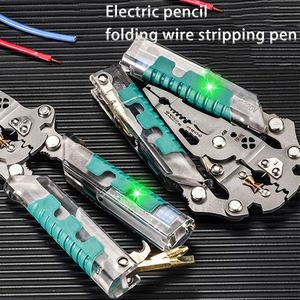 <span class=keywords><strong>Pince</strong></span> de test électrique en gros, pinces à dénuder pour fil de cuivre, poignées vertes transparentes, personnalisables - Product Image 5