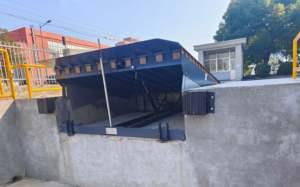 Cố định kéo thủy lực nâng <span class=keywords><strong>Dock</strong></span> leveler 10 tấn Đôi Xi lanh xe tải đoạn đường nối tải xe nâng văn phòng phẩm Kho Giá - Product Image 5