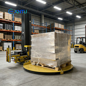 Enrouleur de palettes automatique contrôlé par PLC certifié CE, <span class=keywords><strong>film</strong></span> pré-étiré, protection IP54 pour les applications alimentaires et de boissons - Product Image 1